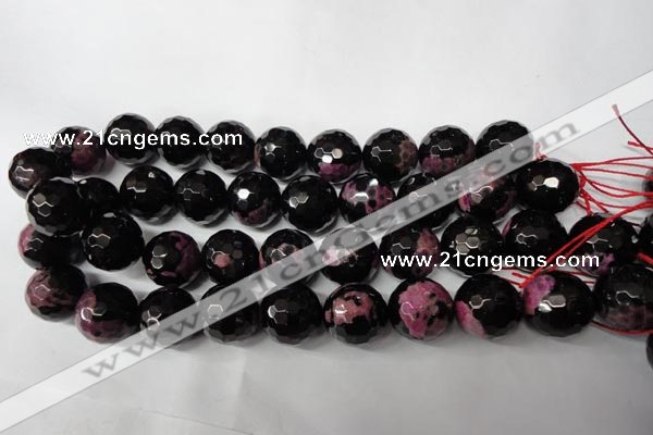 CAG2268 15.5 inches 20mm faceted round fire crackle agate beads