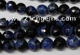 CAG2272 15.5 inches 8mm faceted round fire crackle agate beads