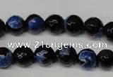 CAG2273 15.5 inches 10mm faceted round fire crackle agate beads