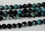 CAG2281 15.5 inches 6mm faceted round fire crackle agate beads