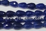 CAG2302 15.5 inches 8*12mm faceted teardrop agate gemstone beads