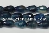 CAG2304 15.5 inches 10*14mm faceted teardrop agate gemstone beads