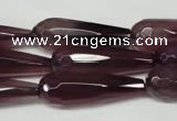 CAG2305 15.5 inches 10*30mm faceted teardrop agate gemstone beads