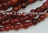 CAG232 15.5 inches 8*12mm pear-shaped red agate gemstone beads