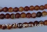 CAG2321 15.5 inches 6mm round red line agate beads wholesale