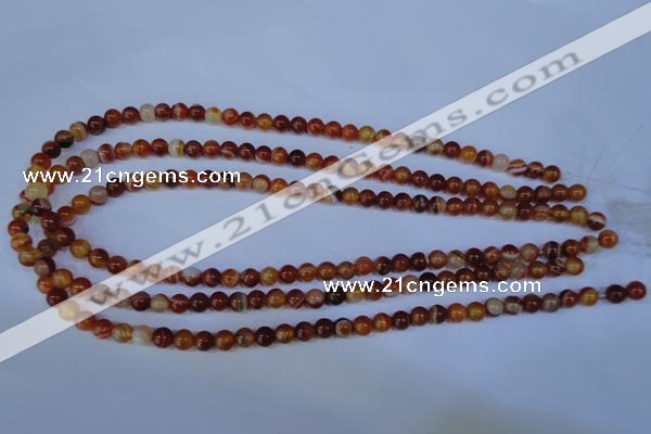 CAG2321 15.5 inches 6mm round red line agate beads wholesale