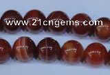 CAG2323 15.5 inches 10mmround red line agate beads wholesale