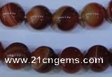 CAG2324 15.5 inches 12mmround red line agate beads wholesale