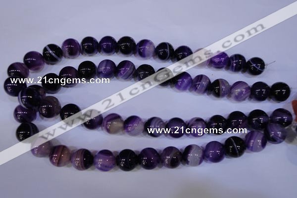 CAG2332 15.5 inches 8mm round violet line agate beads wholesale