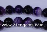 CAG2333 15.5 inches 10mm round violet line agate beads wholesale