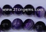 CAG2334 15.5 inches 12mm round violet line agate beads wholesale