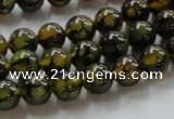 CAG234 15.5 inches 8mm round dragon veins agate gemstone beads