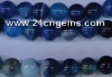 CAG2342 15.5 inches 8mm round blue line agate beads wholesale