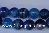 CAG2344 15.5 inches 12mm round blue line agate beads wholesale