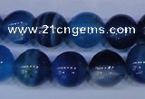 CAG2345 15.5 inches 14mm round blue line agate beads wholesale