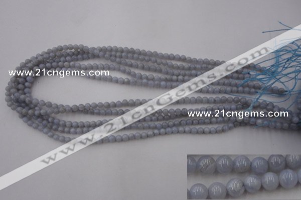 CAG2365 15.5 inches 4mm round blue lace agate beads wholesale