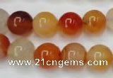 CAG2375 15.5 inches 12mm round red agate beads wholesale