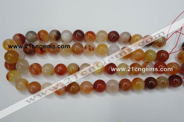 CAG2376 15.5 inches 14mm round red agate beads wholesale