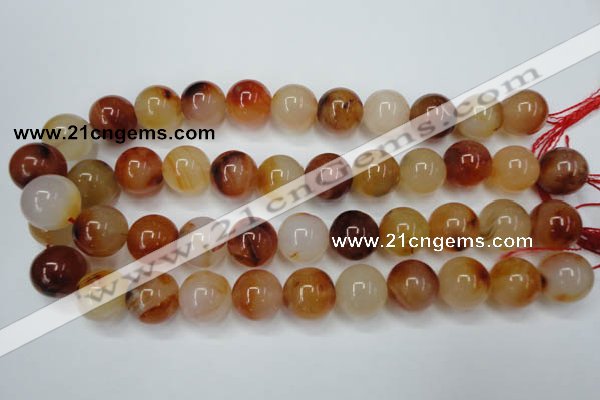 CAG2378 15.5 inches 18mm round red agate beads wholesale