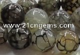 CAG239 15.5 inches round 18mm dragon veins agate gemstone beads