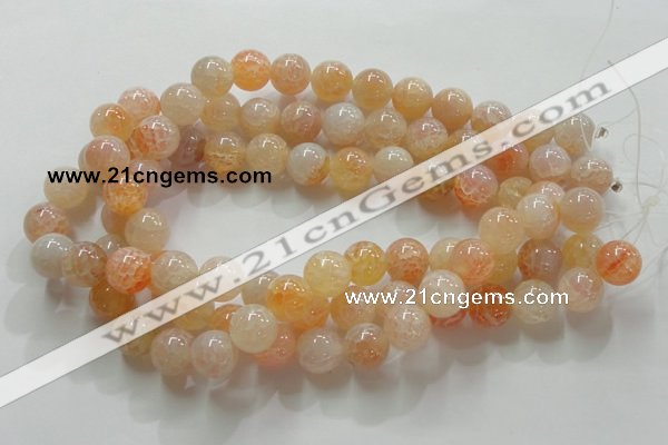 CAG240 15.5 inches 14mm round dragon veins agate gemstone beads