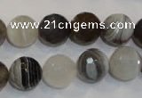 CAG2424 15.5 inches 12mm faceted round Chinese botswana agate beads