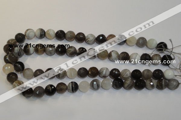 CAG2424 15.5 inches 12mm faceted round Chinese botswana agate beads