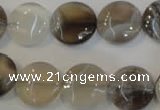 CAG2436 15.5 inches 14mm flat round Chinese botswana agate beads