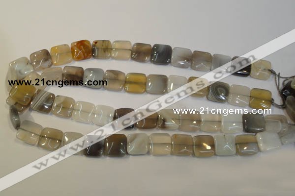 CAG2450 15.5 inches 14*14mm square Chinese botswana agate beads