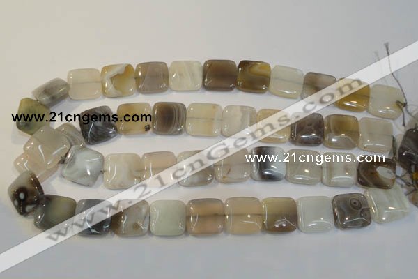 CAG2452 15.5 inches 18*18mm square Chinese botswana agate beads