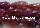 CAG251 15.5 inches teardrop 13*28mm dragon veins agate beads