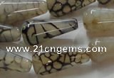 CAG254 15.5 inches 13*26mm teardrop dragon veins agate beads