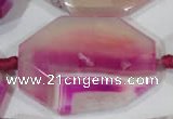 CAG2880 15.5 inches 30*40mm faceted octagonal agate gemstone beads