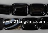 CAG2955 15.5 inches 13*18mm rectangle black line agate beads