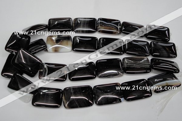 CAG2958 15.5 inches 22*30mm rectangle black line agate beads