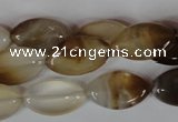 CAG3140 15.5 inches 12*20mm marquise brown line agate beads