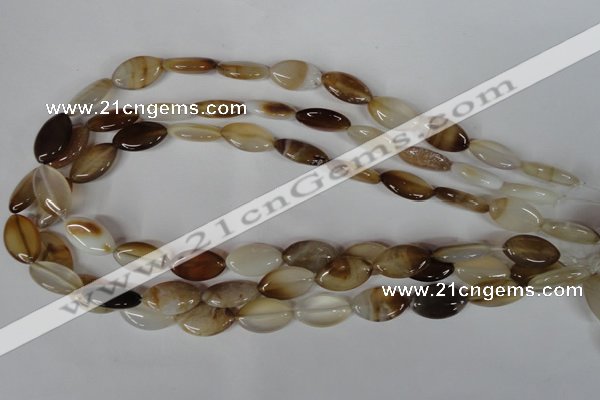 CAG3140 15.5 inches 12*20mm marquise brown line agate beads