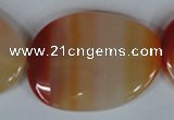 CAG3269 15.5 inches 28*40mm freeform red line agate beads