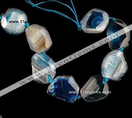 CAG331 nugget shape  rough agate gemstone beads Wholesale