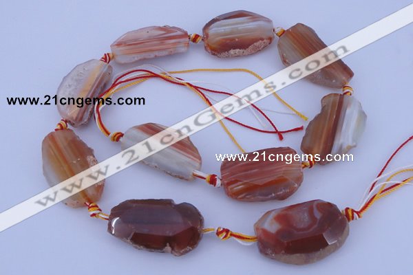 CAG332 rough agate nugget shape gemstone beads Wholesale