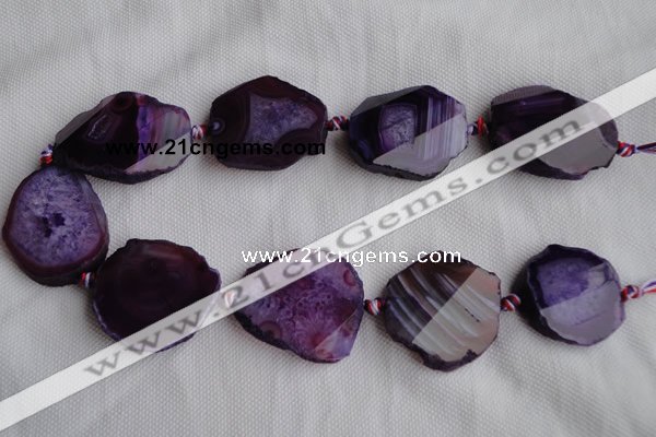 CAG333 rough agate gemstone nugget shape beads Wholesale