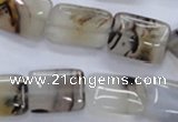 CAG3343 15.5 inches 13*18mm rectangle natural grey agate beads