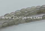 CAG3560 15.5 inches 4*6mm rice grey agate gemstone beads