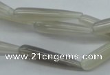 CAG3562 15.5 inches 6*30mm teardrop grey agate gemstone beads