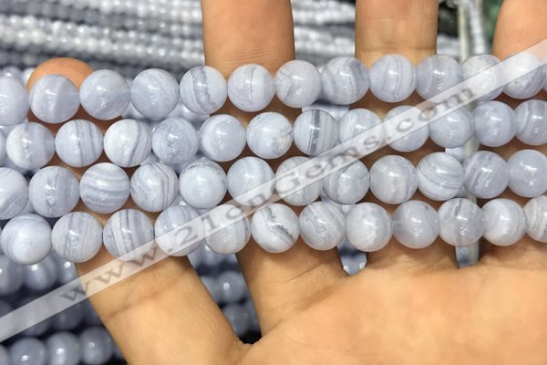 CAG3578 15.5 inches 8mm round blue lace agate beads wholesale