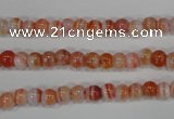 CAG3586 15.5 inches 6mm round red line agate beads wholesale