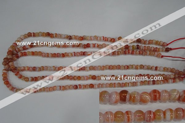 CAG3586 15.5 inches 6mm round red line agate beads wholesale