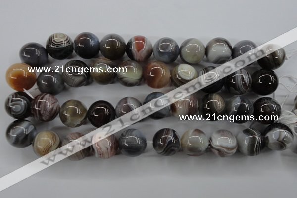 CAG3688 15.5 inches 20mm round botswana agate beads wholesale