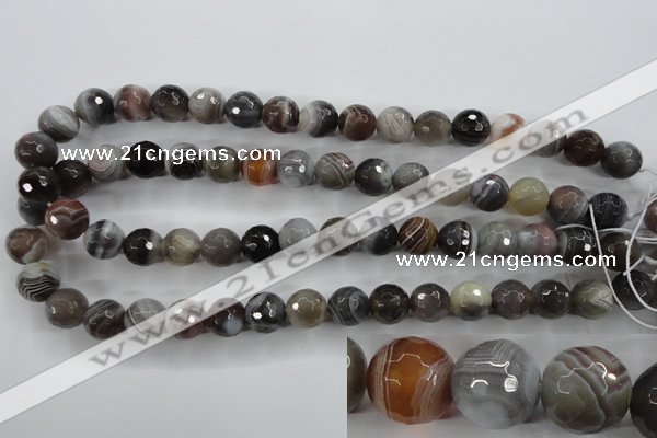 CAG3694 15.5 inches 12mm faceted round botswana agate beads wholesale