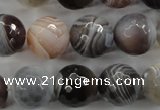 CAG3695 15.5 inches 14mm faceted round botswana agate beads wholesale